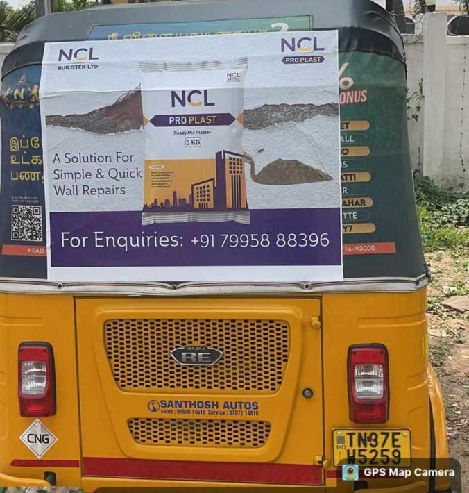 Auto Rickshaw Back Advertising Services in Coimbatore