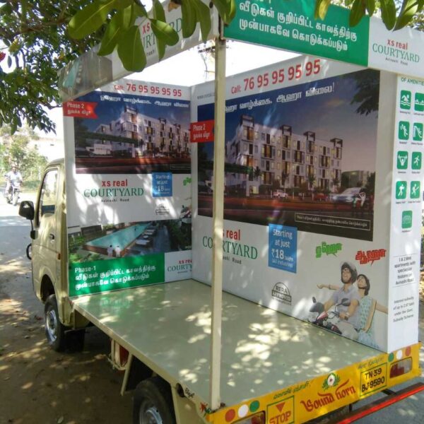 Box type With LED TV Display Van Advertising at sunadsmedia